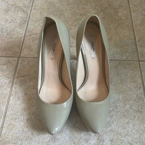 Prada patent platform pump
